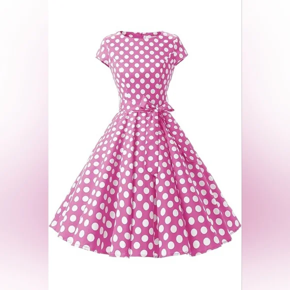 Retro Polka-dot Dress - Picture 7 of 8
